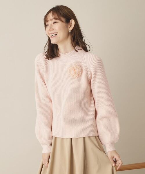 ITS'DEMO / イッツデモ ニット・セーター | 【手洗い可】コサージュ付きニット | 詳細5