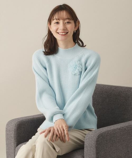 ITS'DEMO / イッツデモ ニット・セーター | 【手洗い可】コサージュ付きニット | 詳細9