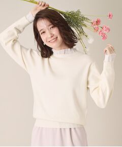 ITS'DEMO / イッツデモ ニット・セーター | 【手洗い可／通勤】プリーツフリル襟ニット