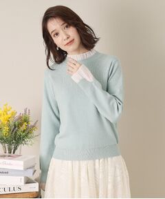 ITS'DEMO / イッツデモ ニット・セーター | 【手洗い可／通勤】プリーツフリル襟ニット