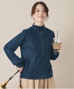 ITS'DEMO / イッツデモ カットソー | 【洗濯機OK】ベロアプルオーバー