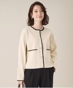 ITS'DEMO / イッツデモ カーディガン・ボレロ | 【通勤／手洗い可】配色ニットカーデ