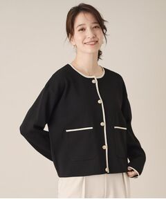 ITS'DEMO / イッツデモ カーディガン・ボレロ | 【通勤／手洗い可】配色ニットカーデ