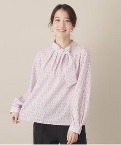 ITS'DEMO / イッツデモ シャツ・ブラウス | 【通勤／手洗い可】幾何柄ボウタイブラウス