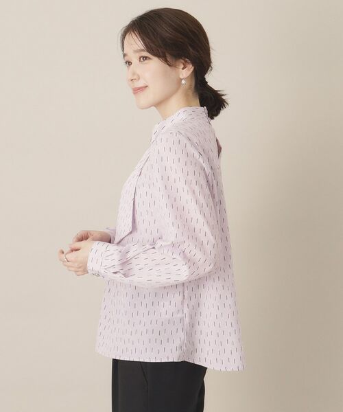 ITS'DEMO / イッツデモ シャツ・ブラウス | 【通勤／手洗い可】幾何柄ボウタイブラウス | 詳細16