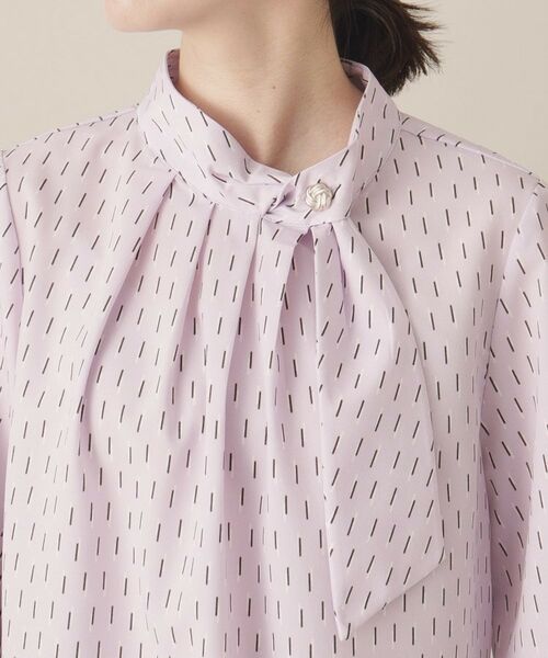 ITS'DEMO / イッツデモ シャツ・ブラウス | 【通勤／手洗い可】幾何柄ボウタイブラウス | 詳細18