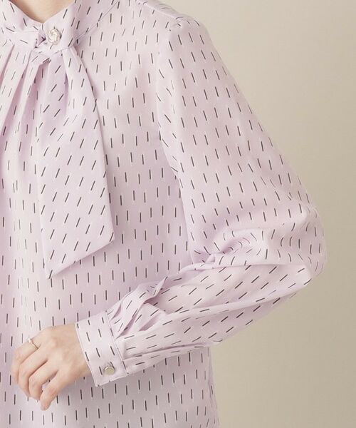ITS'DEMO / イッツデモ シャツ・ブラウス | 【通勤／手洗い可】幾何柄ボウタイブラウス | 詳細20