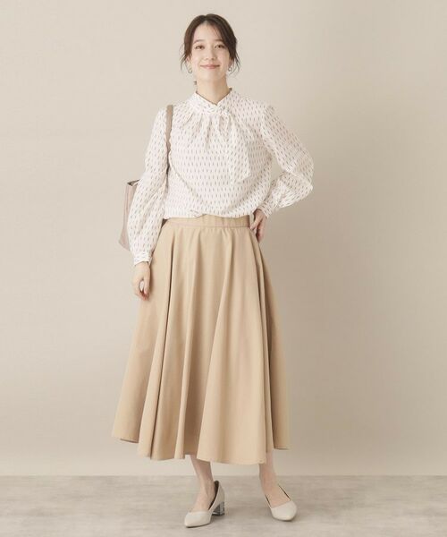 ITS'DEMO / イッツデモ シャツ・ブラウス | 【通勤／手洗い可】幾何柄ボウタイブラウス | 詳細5