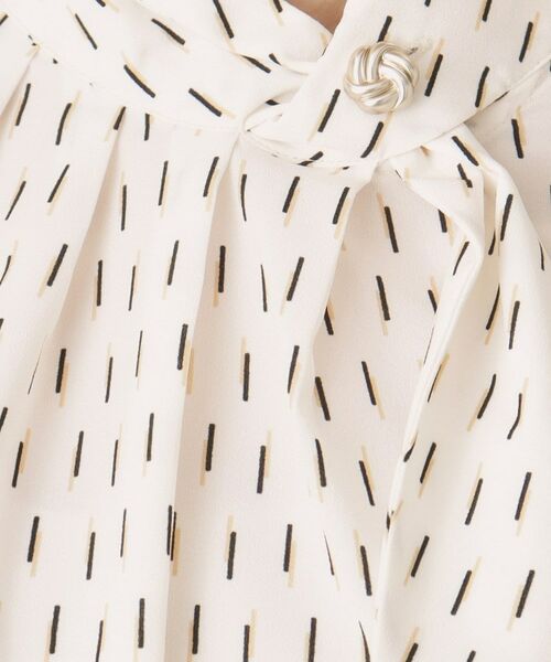 ITS'DEMO / イッツデモ シャツ・ブラウス | 【通勤／手洗い可】幾何柄ボウタイブラウス | 詳細6