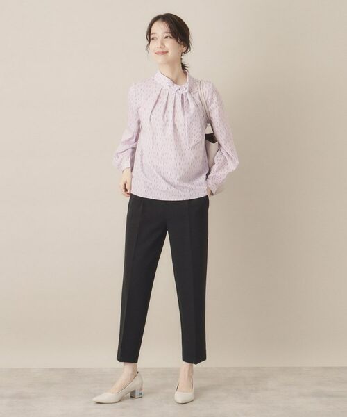 ITS'DEMO / イッツデモ シャツ・ブラウス | 【通勤／手洗い可】幾何柄ボウタイブラウス | 詳細8