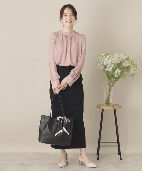 ITS'DEMO / イッツデモ シャツ・ブラウス | 【通勤／手洗い可】サテンブラウス | 詳細13