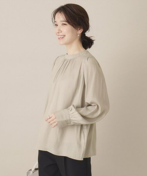 ITS'DEMO / イッツデモ シャツ・ブラウス | 【通勤／手洗い可】サテンブラウス | 詳細8