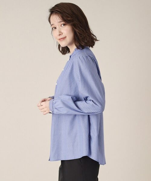 ITS'DEMO / イッツデモ シャツ・ブラウス | 【通勤／手洗い可】パール調ボタン前開きブラウス | 詳細14