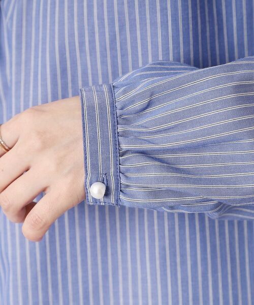 ITS'DEMO / イッツデモ シャツ・ブラウス | 【通勤／手洗い可】パール調ボタン前開きブラウス | 詳細18