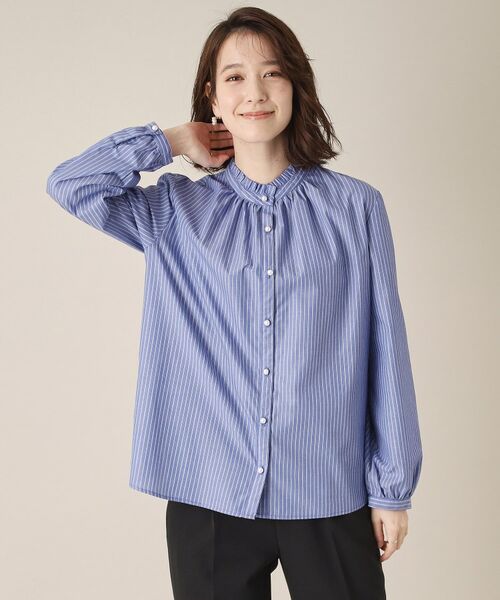 ITS'DEMO / イッツデモ シャツ・ブラウス | 【通勤／手洗い可】パール調ボタン前開きブラウス | 詳細9