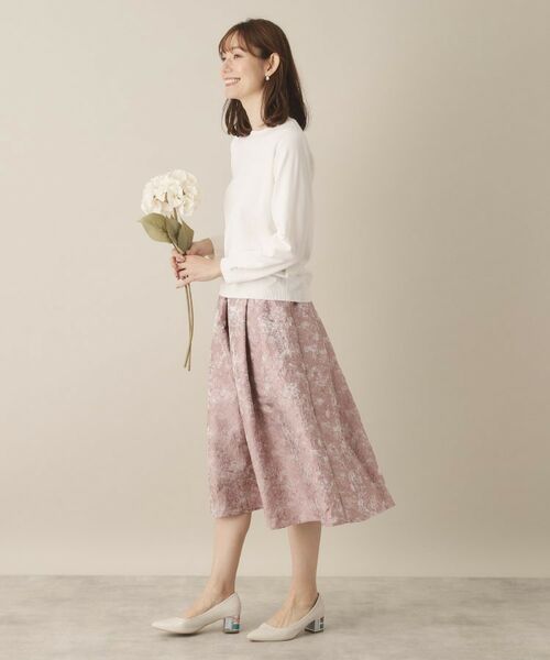 ITS'DEMO / イッツデモ スカート | 【通勤／後ろウエストゴム／手洗い可】ジャカードタックスカート | 詳細11