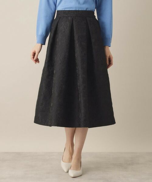 ITS'DEMO / イッツデモ スカート | 【通勤／後ろウエストゴム／手洗い可】ジャカードタックスカート | 詳細13