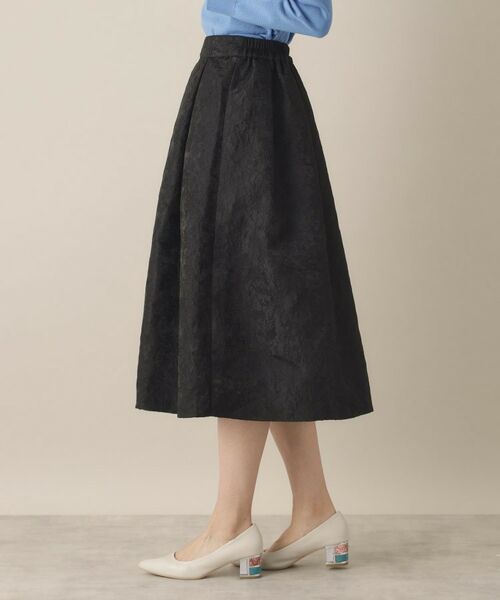 ITS'DEMO / イッツデモ スカート | 【通勤／後ろウエストゴム／手洗い可】ジャカードタックスカート | 詳細14