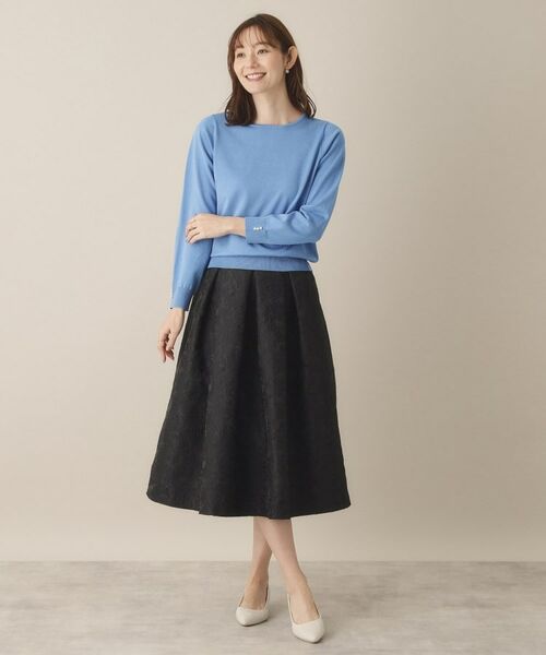 ITS'DEMO / イッツデモ スカート | 【通勤／後ろウエストゴム／手洗い可】ジャカードタックスカート | 詳細2