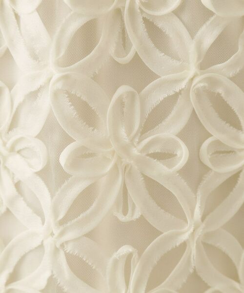 ITS'DEMO / イッツデモ ロング・マキシ丈スカート | 【手洗い可／ウエスト総ゴム】花チュールタイトスカート | 詳細4