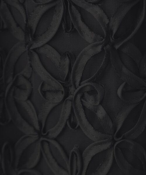 ITS'DEMO / イッツデモ ロング・マキシ丈スカート | 【手洗い可／ウエスト総ゴム】花チュールタイトスカート | 詳細8