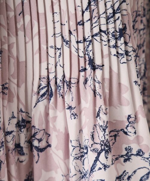 ITS'DEMO / イッツデモ ロング・マキシ丈スカート | 【通勤／手洗い可／ウエスト総ゴム】花柄プリーツスカート | 詳細12