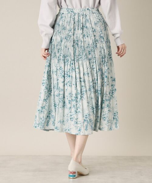ITS'DEMO / イッツデモ ロング・マキシ丈スカート | 【通勤／手洗い可／ウエスト総ゴム】花柄プリーツスカート | 詳細15