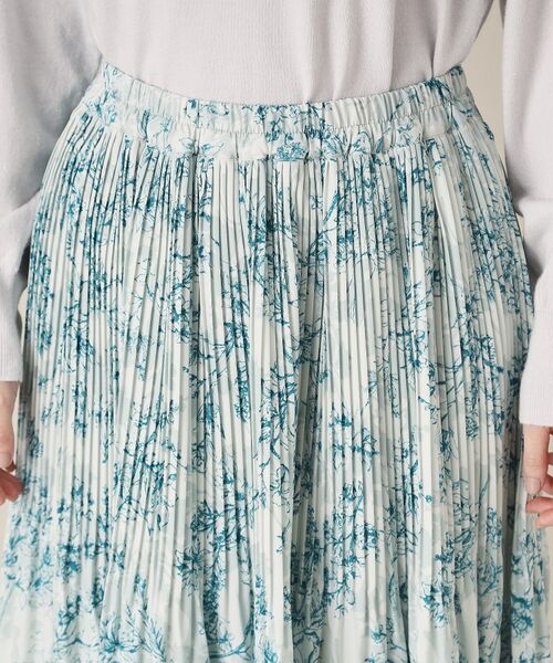 ITS'DEMO / イッツデモ ロング・マキシ丈スカート | 【通勤／手洗い可／ウエスト総ゴム】花柄プリーツスカート | 詳細16