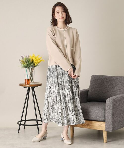 ITS'DEMO / イッツデモ ロング・マキシ丈スカート | 【通勤／手洗い可／ウエスト総ゴム】花柄プリーツスカート | 詳細2