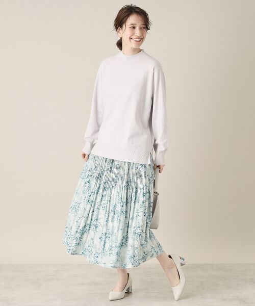 ITS'DEMO / イッツデモ ロング・マキシ丈スカート | 【通勤／手洗い可／ウエスト総ゴム】花柄プリーツスカート | 詳細6