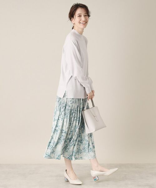 ITS'DEMO / イッツデモ ロング・マキシ丈スカート | 【通勤／手洗い可／ウエスト総ゴム】花柄プリーツスカート | 詳細7