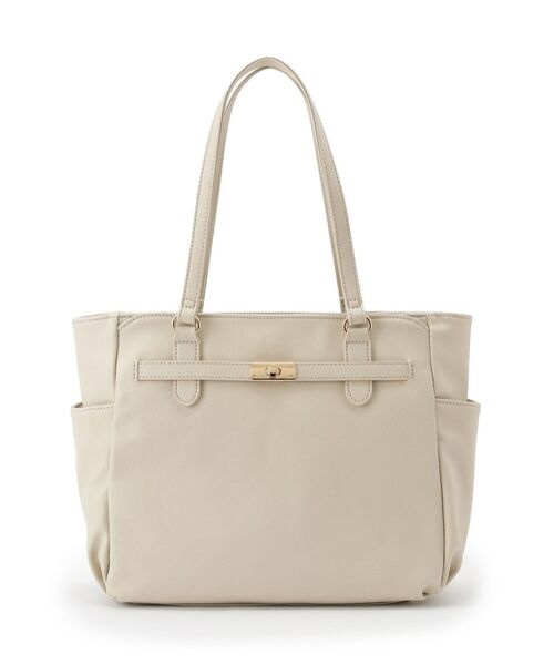 ITS'DEMO / イッツデモ ハンドバッグ | 【通勤／10ポケット】ベルト飾り付角シボA4トート | 詳細12