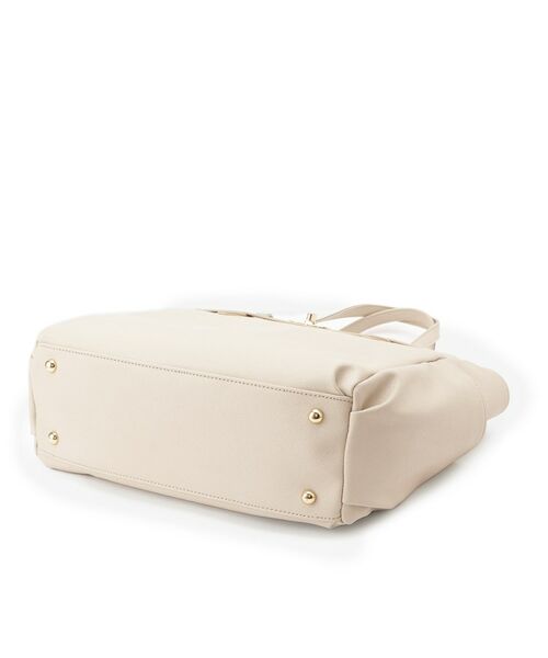 ITS'DEMO / イッツデモ ハンドバッグ | 【通勤／10ポケット】ベルト飾り付角シボA4トート | 詳細15