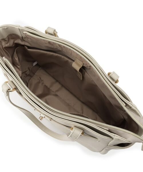 ITS'DEMO / イッツデモ ハンドバッグ | 【通勤／10ポケット】ベルト飾り付角シボA4トート | 詳細16