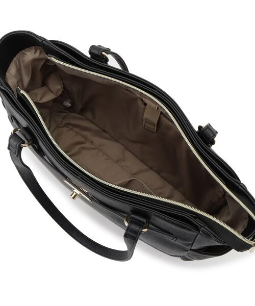 ITS'DEMO / イッツデモ ハンドバッグ | 【通勤／10ポケット】ベルト飾り付角シボA4トート | 詳細17