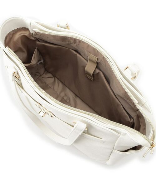 ITS'DEMO / イッツデモ ハンドバッグ | 【通勤／10ポケット】ベルト飾り付角シボA4トート | 詳細18