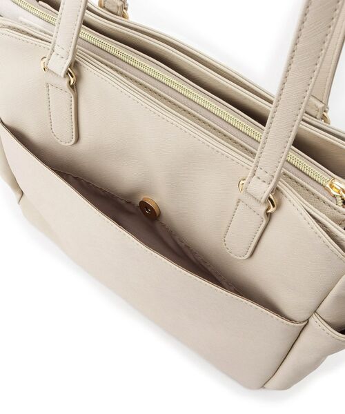 ITS'DEMO / イッツデモ ハンドバッグ | 【通勤／10ポケット】ベルト飾り付角シボA4トート | 詳細23