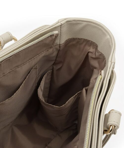 ITS'DEMO / イッツデモ ハンドバッグ | 【通勤／10ポケット】ベルト飾り付角シボA4トート | 詳細25