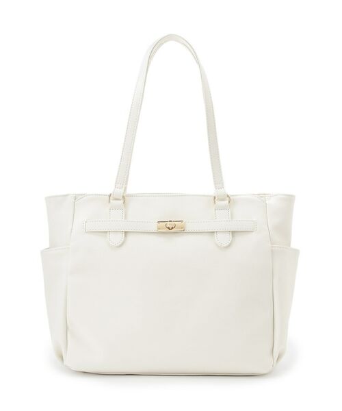 ITS'DEMO / イッツデモ ハンドバッグ | 【通勤／10ポケット】ベルト飾り付角シボA4トート | 詳細9