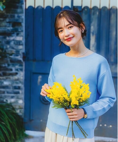 ITS'DEMO / イッツデモ ニット・セーター | 【アンチピリング／洗濯機OK】ガーター編みニット | 詳細1