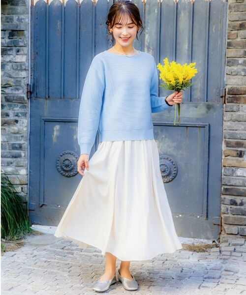 ITS'DEMO / イッツデモ ニット・セーター | 【アンチピリング／洗濯機OK】ガーター編みニット | 詳細2