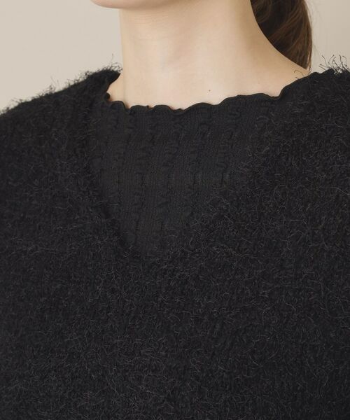 ITS'DEMO / イッツデモ ベスト | 【手洗い可】ニット×チュールジレ | 詳細12
