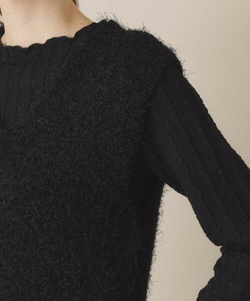 ITS'DEMO / イッツデモ ベスト | 【手洗い可】ニット×チュールジレ | 詳細13