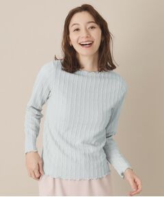 ITS'DEMO / イッツデモ カットソー | 【手洗い可】ふくれジャカードプルオーバー