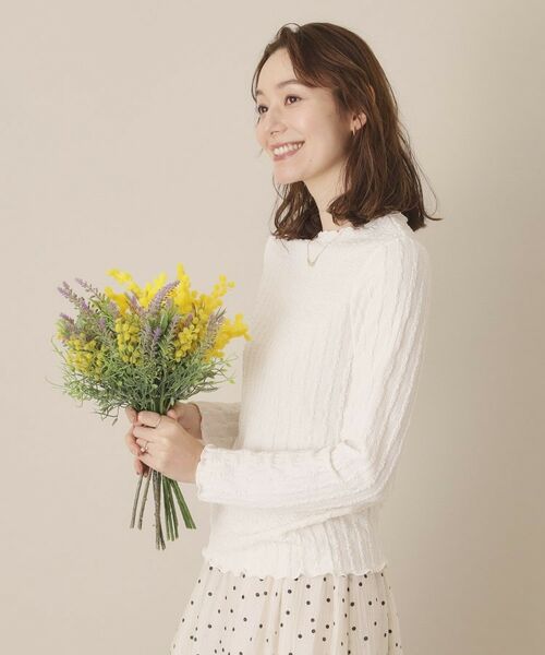 ITS'DEMO / イッツデモ カットソー | 【手洗い可】ふくれジャカードプルオーバー | 詳細1