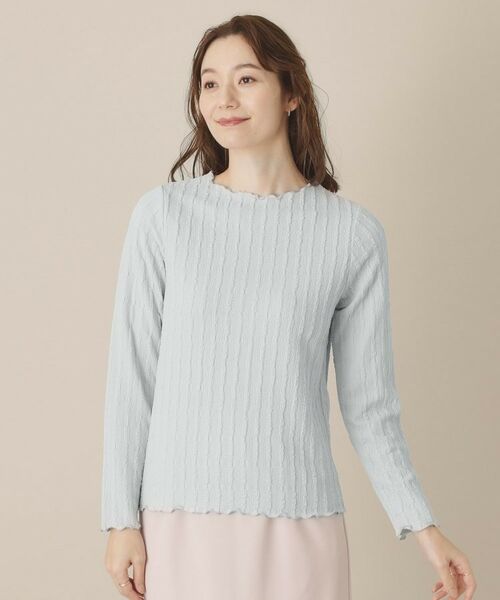 ITS'DEMO / イッツデモ カットソー | 【手洗い可】ふくれジャカードプルオーバー | 詳細13