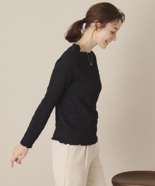 ITS'DEMO / イッツデモ カットソー | 【手洗い可】ふくれジャカードプルオーバー | 詳細5