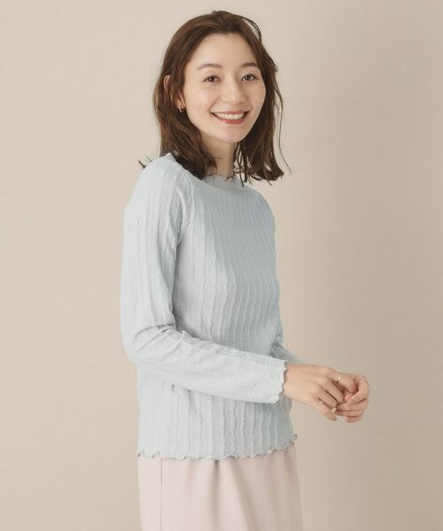 ITS'DEMO / イッツデモ カットソー | 【手洗い可】ふくれジャカードプルオーバー | 詳細9