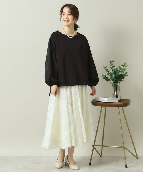 ITS'DEMO / イッツデモ シャツ・ブラウス | 【洗濯機OK】異素材コンビリップルプルオーバー | 詳細11