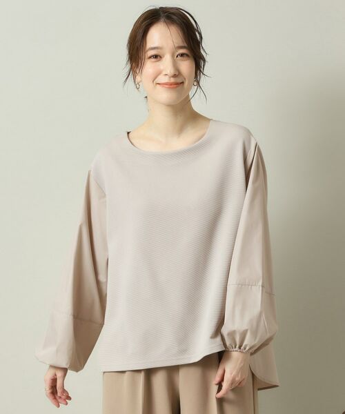 ITS'DEMO / イッツデモ シャツ・ブラウス | 【洗濯機OK】異素材コンビリップルプルオーバー | 詳細13